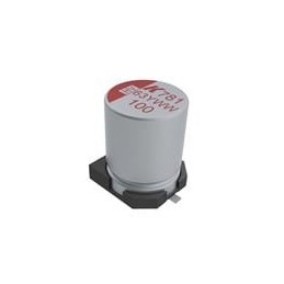 10 pcs : A781MN686M1JLAS035 - Aluminium Organic Polymer Capacitors 63Volt 68uF SMD 2KHr ESR35 mOhms AECQ200