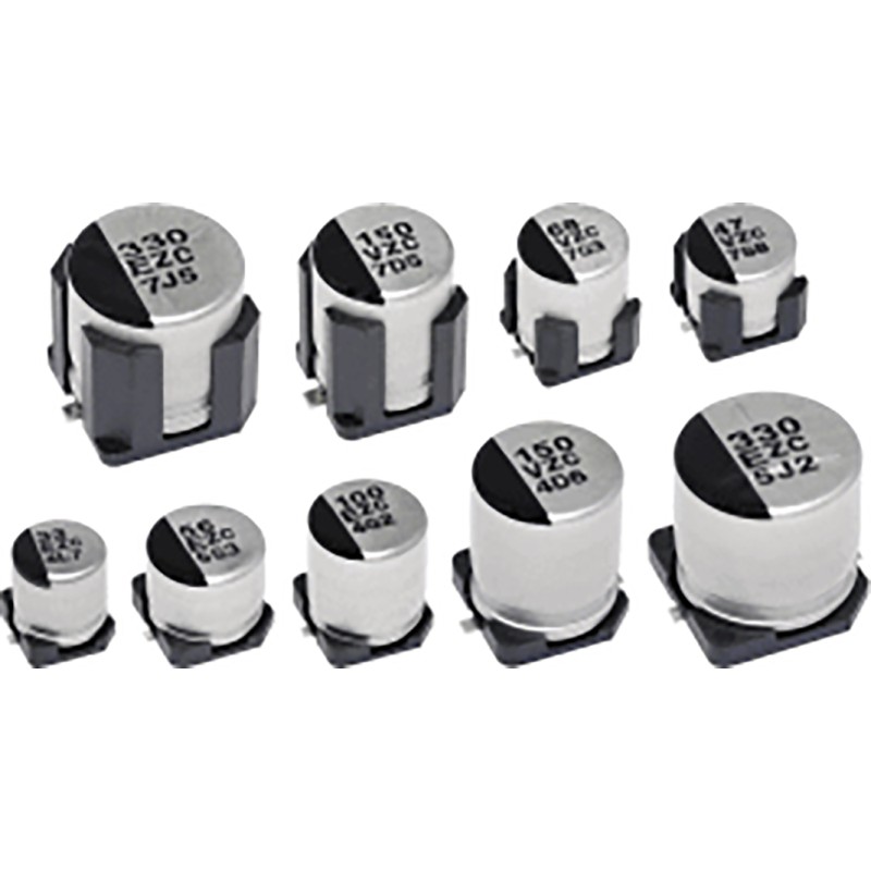 500 pcs - Panasonic 120μF Surface Mount Polymer Capacitor, 50V dc