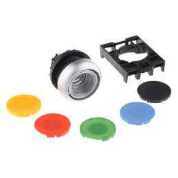 1 pcs - Eaton RMQ Titan M22 Series Chrome Momentary Push Button Head, 22mm Cutout, IP69K