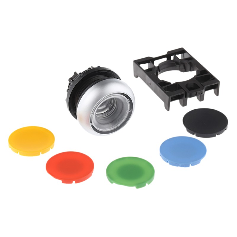 1 pcs - Eaton RMQ Titan M22 Series Chrome Momentary Push Button Head, 22mm Cutout, IP69K