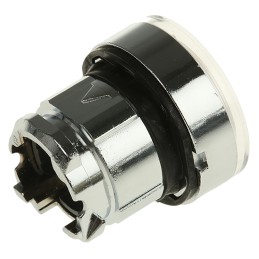 1 pcs - Schneider Electric Harmony XB4 Series White Illuminated Spring Return Push Button Head, 22mm Cutout, IP66, IP67, IP69K