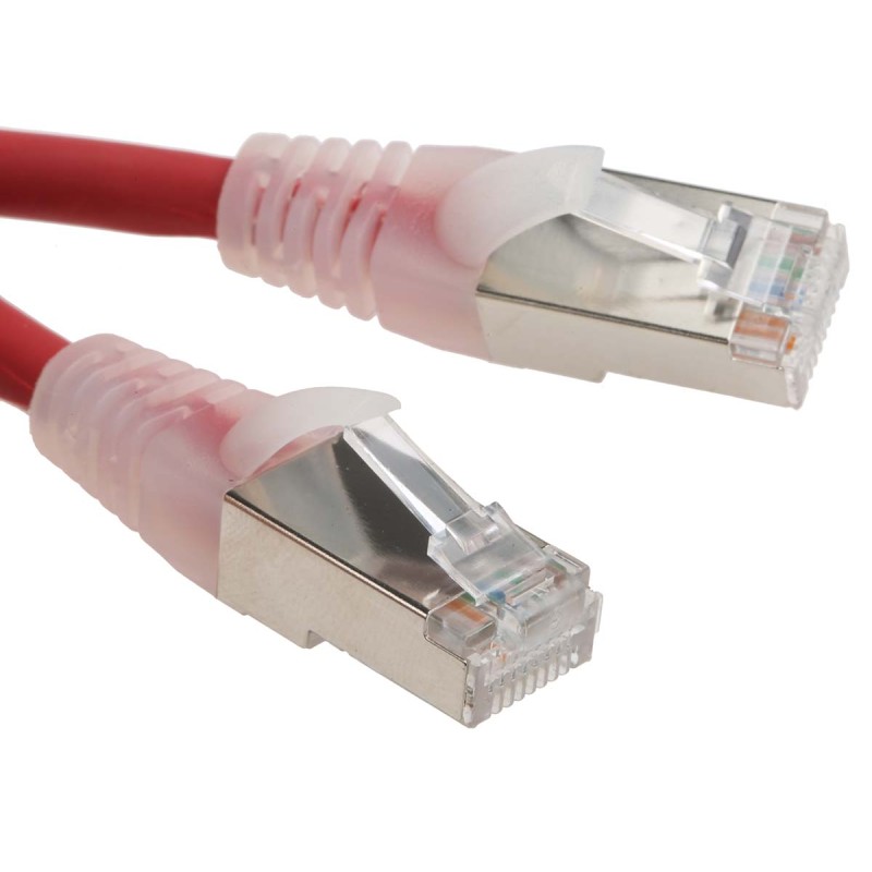 1 pcs - RS PRO Cat6 Male RJ45 to Male RJ45 Ethernet Cable, F/UTP, Red LSZH Sheath, 5m