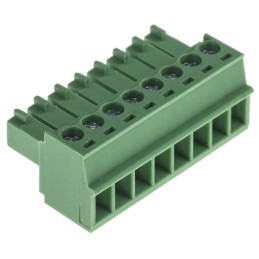 10 pcs - RS PRO 3.5mm Pitch 8 Way Pluggable Terminal Block, Plug, Through Hole, Screw Termination
