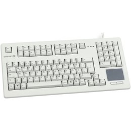 1 pcs - CHERRY Wired USB Compact Touchpad Keyboard, QWERTZ, Grey