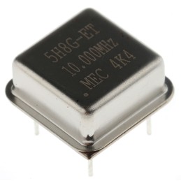 1 pcs - MERCURY, 10MHz Clock Oscillator, ±50ppm HCMOS, TTL, 8-Pin PDIP 5H8ET-10.000