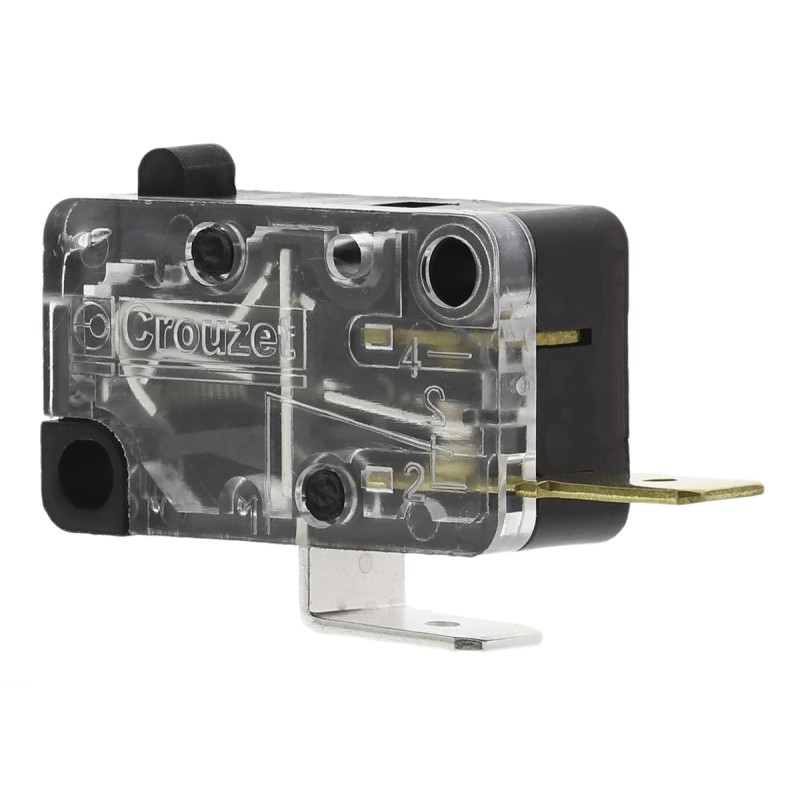 1 pcs - Crouzet Plunger Micro Switch, Tab Terminal, 6 A @ 250 V ac, SPST