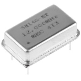 1 pcs - MERCURY, 12MHz Clock Oscillator, ±50ppm HCMOS, TTL, 14-Pin PDIP 5H14ET-12.000
