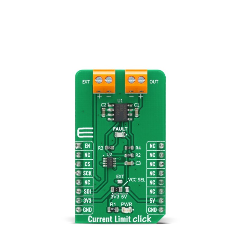 1 pcs - MikroElektronika Current Limit Click Intelligent Power Switch for MAX890L for Power Supplies