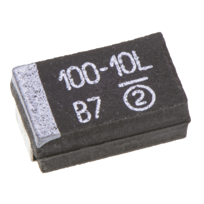 500 pcs - Vishay 100μF MnO2 Tantalum Capacitor 10V dc, 593D Series