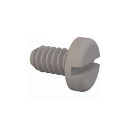 10 pcs : 010632P025 - Screws & Fasteners Pan Slotted Screw, 6-32 Thread, 1/4 Lg, Natural,Nylon