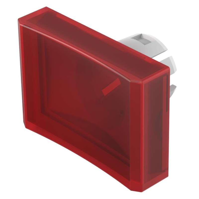 1 pcs - EAO Red Rectangular Push Button Lens for Use with Push Button