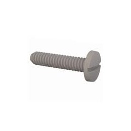 10 pcs : 010256B039 - Screws & Fasteners Binder Slotted Screw, 2-56 Thread, 25/64 in Lg, Natural, Nylon