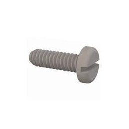 1 pcs : 011024P062 - Screws & Fasteners Pan Slotted Screw, 10-24 Thread, 5/8 Lg, Natural, Nylon