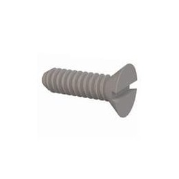 10 pcs : 020440A037 - Screws & Fasteners 82 Slotted CSK Screw, 4-40 Thread, 3/8 Lg, Flat,Natural,Nylon