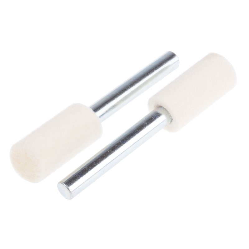 1 Bag of 5 - RS PRO 12mm x 6 mm Cylindrical Polishing Bob, 5 Pieces