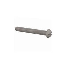 10 pcs : 010348R075 - Screws & Fasteners Round Slotted Screw, 3-48 Thread, 3/4 Lg, Natural, Nylon