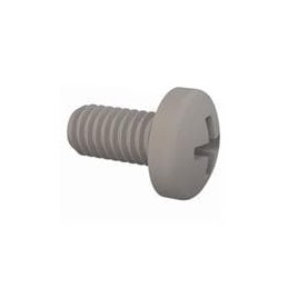 1 pcs : 50M040070P008 - Screws & Fasteners Pan Phillips Screw, M4 X .7 Thread, 8MM Lg, Natural,Nylon