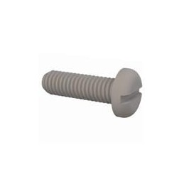 1 pcs : 50M030050N010 - Screws & Fasteners Pan Slotted Screw, M3 X .5 Thread, 10mm Lg, Natural, Nylon