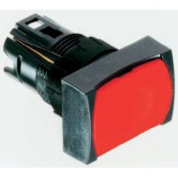 1 pcs - Schneider Electric Harmony XB6 Series Red Illuminated Spring Return Push Button Head, 16mm Cutout, IP65