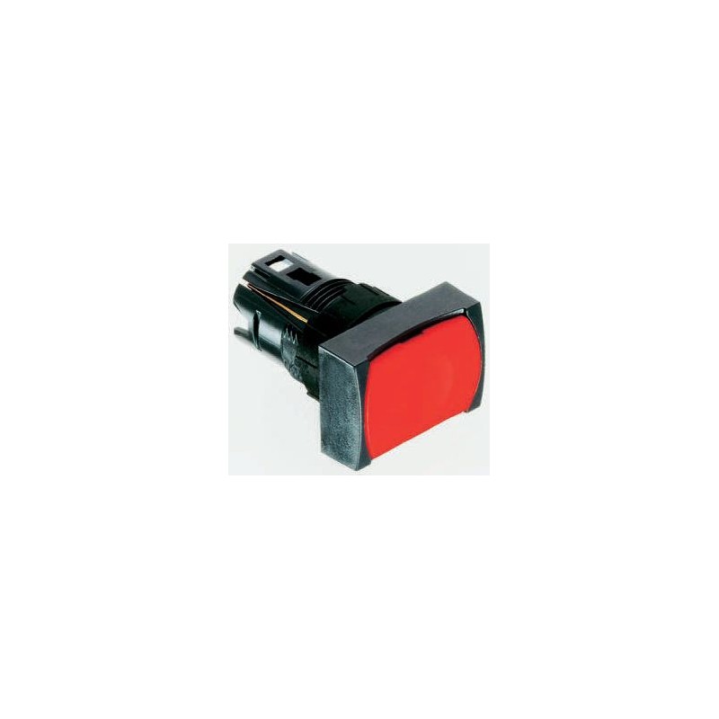 1 pcs - Schneider Electric Harmony XB6 Series Red Illuminated Spring Return Push Button Head, 16mm Cutout, IP65