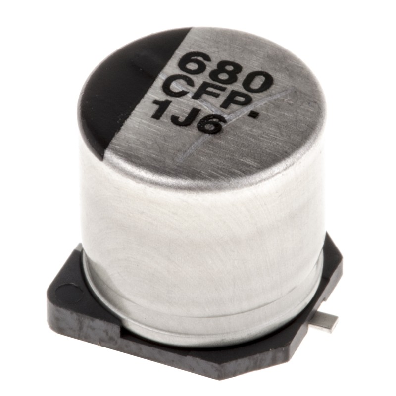 500 pcs - Panasonic 680μF Aluminium Electrolytic Capacitor 16V dc, Surface Mount - EEEFP1C681AP