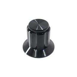 1 pcs : 450-MAS52 - Knobs & Dials FLUTED .74' D BLACK