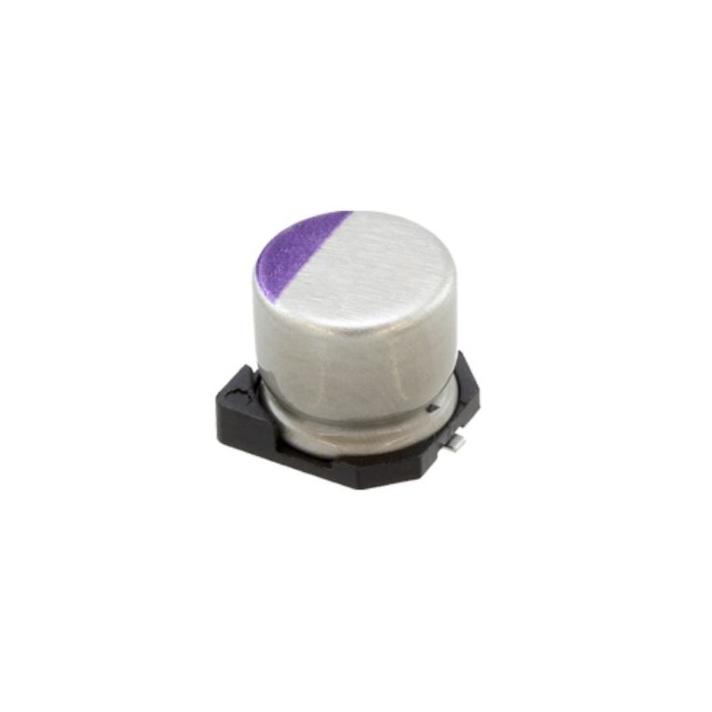 500 pcs - Panasonic 820μF Conductive Polymer Aluminium Solid Capacitor 16V dc, Surface Mount - 16SVPG820M