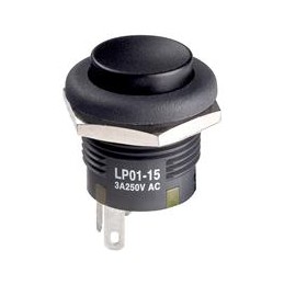 1 pcs : LP0115CCKW01A - Pushbutton Switches SPDT ON-(ON) 3A BLK BUSHING MOUNT
