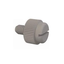 1 pcs : 50M040070T006 - Screws & Fasteners Slotted Thumb Screw, M4 X .7 Thread, 6mm Lg, Natural, Nylon