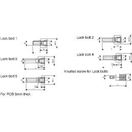 10 pcs - Provertha, TMC Series Female Screw Lock For Use With D-Sub Connector