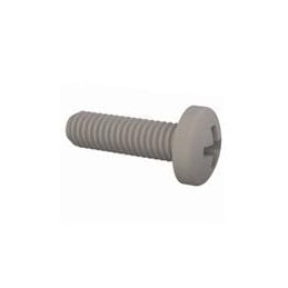 10 pcs : 50M035060P012 - Screws & Fasteners Pan Phillips Screw, M3.5 X .6 Thread, 12mm Lg, Natural, Nylon