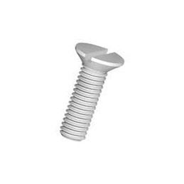 10 pcs : 50M025045H006 - Screws & Fasteners 90 Slotted CSK Screw, M2.5 X .45 Thread, 6mm Lg, Flat, Natural, Nylon