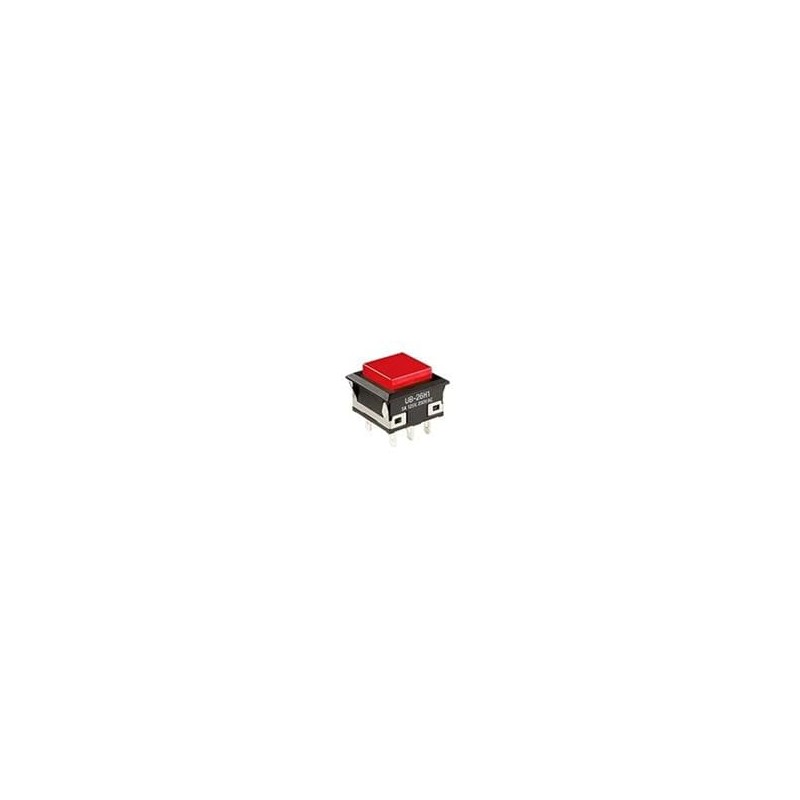 1 pcs : UB16NBKG015F-FF - Pushbutton Switches ON-ON RECT W/BARRIER GRN LED GRN/GRN CAP