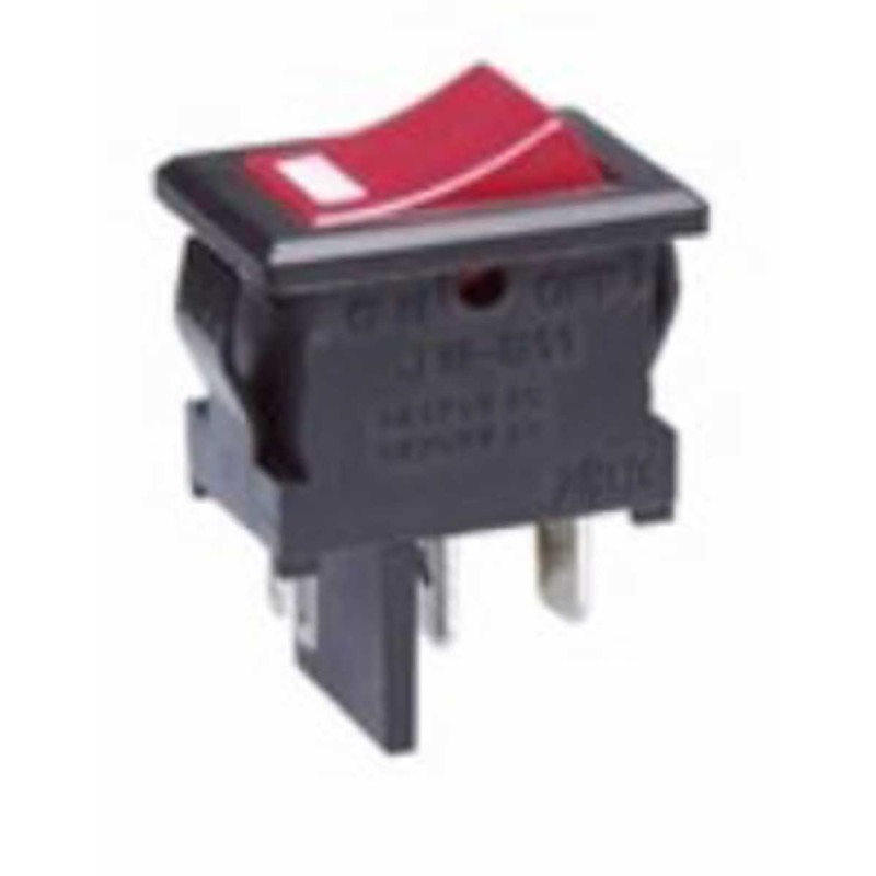 1 pcs - NKK Switches Illuminated SPST, On-Off Rocker Switch Panel Mount