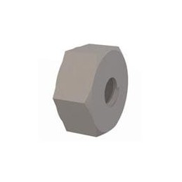 1 pcs : 0400632HNS - Screws & Fasteners Hex Nut, 6-32 Thread, .146 Height, Natural, Nylon, .305 Across Flats