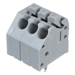 10 pcs - Wago 250 Series PCB Terminal Strip, 3-Pole, Female, 3-Way, PCB Mount, 10 (CSA) A, 5 (UL) A, 8 (IEC/EN 60664-1) A