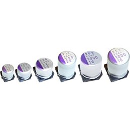 500 pcs - Panasonic 1mF Surface Mount Polymer Capacitor, 16V dc