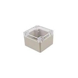 1 pcs : RZ0366C - Enclosures, Boxes & Cases BEIGE ABS W/CLR LID 3.23x 3.15x 2.17 IN