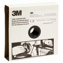 1 Box of 25 M - 3M 314D P60 Grit Medium Sandpaper Roll, 25m x 25mm