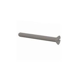 10 pcs : 022520A250 - Screws & Fasteners 82 Slotted CSK Screw, 1/4-20 Thread, 2 1/2 Lg, Flat, Natural, Nylon