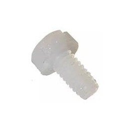 1 pcs : 50M060100D040 - Screws & Fasteners Cheese Slotted Screw, M6 X 1 Thread, 40mm Lg, Natural, Nylon