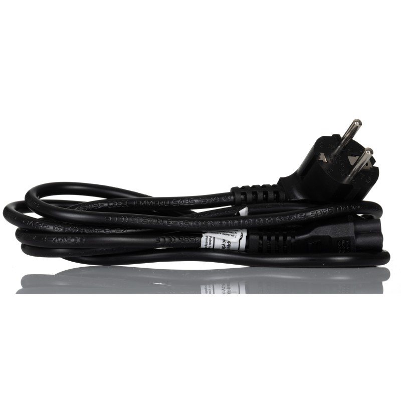 1 pcs - RS PRO IEC C5 Socket to CEE 7/7 Plug Power Cord, 2m