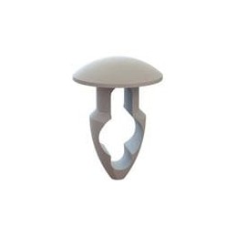 10 pcs : 27KY1250093 - Screws & Fasteners Keyhole Rivet, .125 Hole, .093 Panel Thk, Natural,Nylon,.250 OD