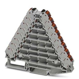 10 pcs - Phoenix Contact PTRV 8-PV /RD Series Grey DIN Rail Terminal Block, 0.14 - 2.5mm², Push In Termination