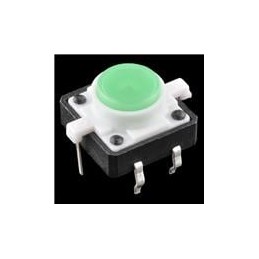 1 pcs : COM-10440 - SparkFun Accessories LED Tactile Button - Green