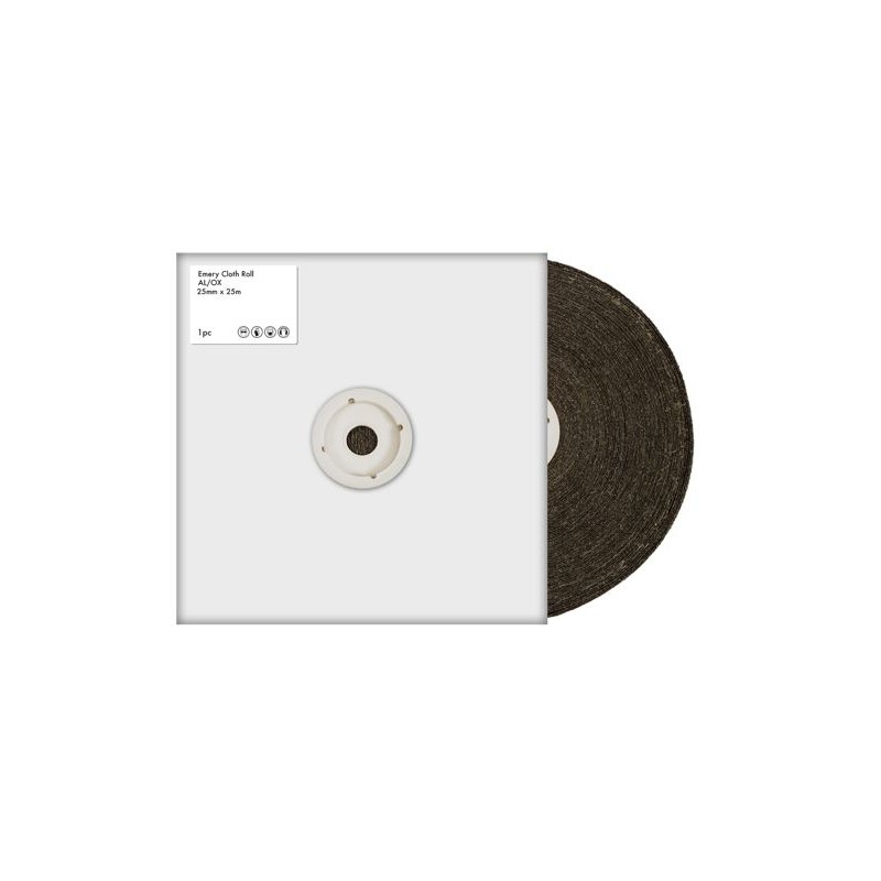 1 Box of 25 M - RS PRO 280 Grit Extra Fine Sandpaper Roll, 25m x 25mm