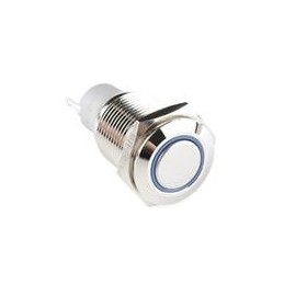1 pcs : COM-11967 - SparkFun Accessories Metal Pushbutton - Momentary (16mm, Blue)