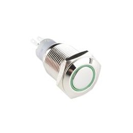 1 pcs : COM-11973 - SparkFun Accessories Metal Pushbutton - Latching (16mm, Green)