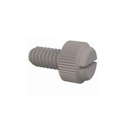 1 pcs : 092520050TEG - Screws & Fasteners Slotted Thumb Screw, 1/4-20 Thread, 1/2 Lg, Natural,Nylon