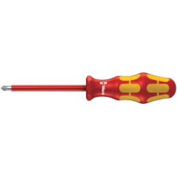 1 pcs - Wera Pozidriv Insulated Screwdriver, PZ1 Tip, 80 mm Blade, VDE/1000V, 178 mm Overall
